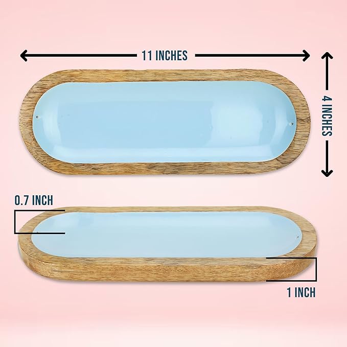 Raajsee Hand Painted Incense Holder,Wooden Incense Burner,Ash Catcher, Incense Tray 11x4x1.5 Inches, Best for Home Fragrance-Aesthetic Room Décor - Bloomnest