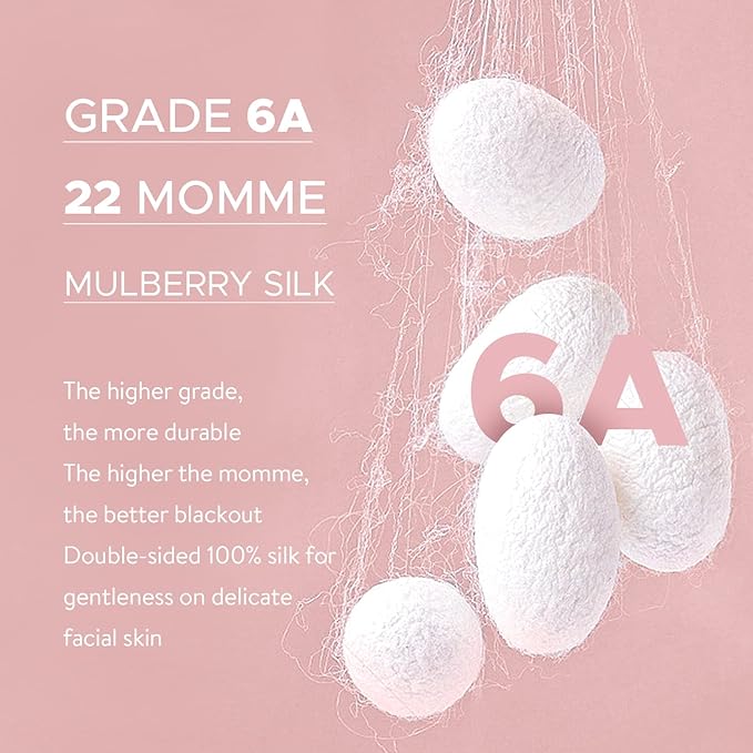 LitBear Silk Sleep Mask for Side Sleeper, Eye Mask Sleeping for Women Men 100% 22 Momme Pure Mulberry Silk, Face-Hugging Padded Eye Cover for Sleeping with Adjustable Band (Pink)