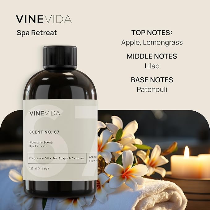VINEVIDA [4 Fl Oz] Spa Retreat Fragrance Oil for Cold Air Diffusers - Essential Oils for Diffuser Oil Refill & Air Freshener Room Spray - Bloomnest