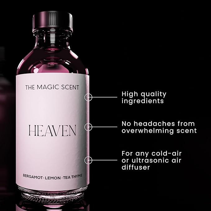The Magic Scent Heaven Hotel Scent Diffuser Oil - Cold-Air & Ultrasonic Fragrance Oil for Diffuser Inspired by The Aria Hotel, Las Vegas - Essential Oils for Diffusers Aromatherapy - 4 fl oz, 120 mL - Bloomnest