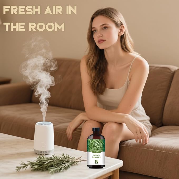 Rosemary Essential Oil-Rosemary Fragrance Oil 16.33oz (490ml)-100% Pure Natural Scent for Diffusers, Candles, Soap Making & Aromatherapy-Relaxing Home & Gift Essential Oil for Bath, Massage - Bloomnest