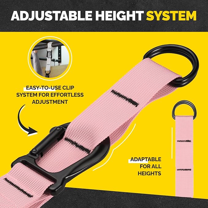 Pull Up Assistance Bands Set - 4 Heavy-Duty Pull Up Bands, Height Adjustable Strap & Comfortable Foot Strap - Stackable Pull Up Resistance Bands for Pull Ups - Bloomnest