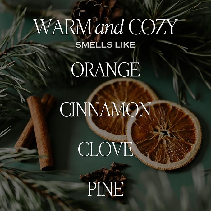 Sweet Water Decor Warm and Cozy Soy Candle - Orange, Cinnamon, Clove, and Pine Scented Candle for Home - 15oz Tan Matte Jar, 70+ Hour Burn Time, Made in The USA - Bloomnest