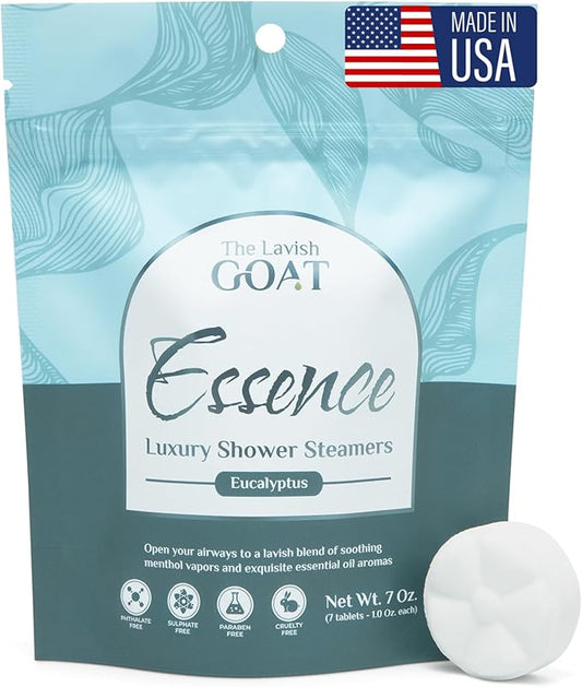 TLG Essence Shower Steamers Aromatherapy 7 Pack – USA Made with Extra Eucalyptus & Menthol – Shower Bomb for Relaxation, Strong-Scented Shower Tablets – Gift for Men & Women - Bloomnest