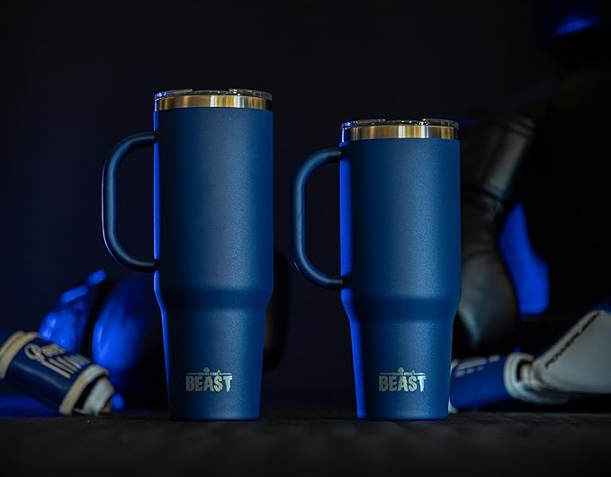 Beast 50 oz Tumbler Stainless Steel Vacuum Insulated Coffee Ice Cup Double Wall Travel Flask (Royal Blue) - Bloomnest