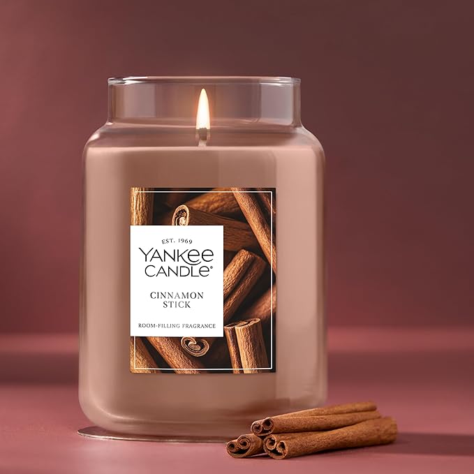 Yankee Candle, Cinnamon Stick Fall Scented Candle, 22oz Large Jar with up to 150 Hour Burn Time - Bloomnest