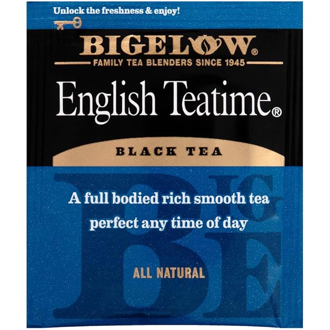 Bigelow English Teatime Tea 28-Count Box (Pack of 1) Full Caffeine Premium Black Tea Bold and Antioxidant-Rich Full Caffeine Black Tea in Foil-Wrapped Bags - Bloomnest