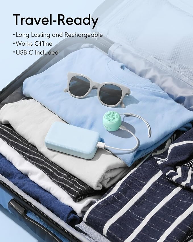 Sound Machine Flowtune White Noise Machine for Baby Adults, Mini Portable Sound Machine for Travel, 6H Timer, 18 Soothing Sleep Sounds Gift (Mint Green) - Bloomnest