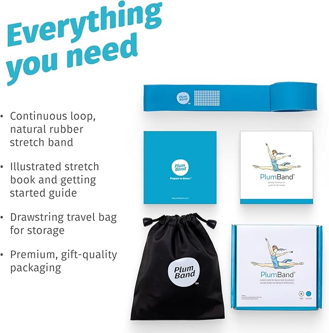 The PlumBand Stretch Band for Dance and Ballet – Premium Gift-Ready Package - Sizes for Kids & Adults – Improve Your Splits, Flexibility and Strength with Stretching - Bloomnest