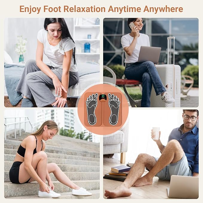 EMS Foot Massager for Neuropathy, Portable Foot Stimulator Mat for Women and Men - Bloomnest