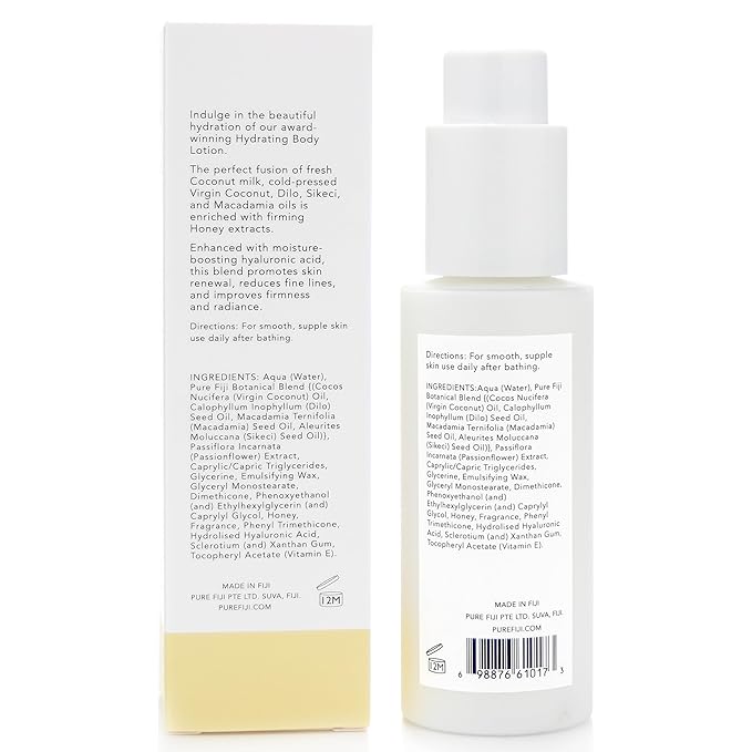 PURE FIJI Hydrating Body Lotion Travel Size, Coconut Milk & Honey (3oz/90ml)