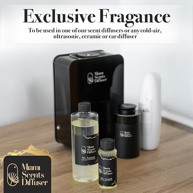 Mi Amor Scent Inspired by Baccarat NY Hotel 4 FlOz - 120 ml Essential Oils Aroma for Home Office Diffuser Luxury Fragance Refill Aromatherapy Natural Blend of Orange, Passion Fruit, Vanilla & Musk. MiamiScentsDiffuser