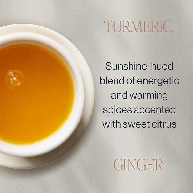 Rishi Tea Turmeric Ginger Herbal Tea - Organic Sachet Bags, Caffeine Free Ayurvedic Digestive Blend with Spicy Ginger & Citrus, Hot or Iced - 50 Count - Bloomnest