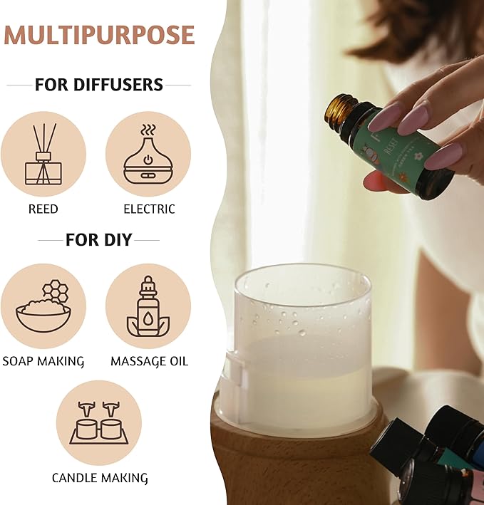 Folkulture Pure Essential Oils for Diffuser Oil | Jasmine & Lavender Essential Oils Set of 2 Fragrance Oil | Diffuser Scents for Home | Diffuser Essentials, Fragrance - Bloomnest