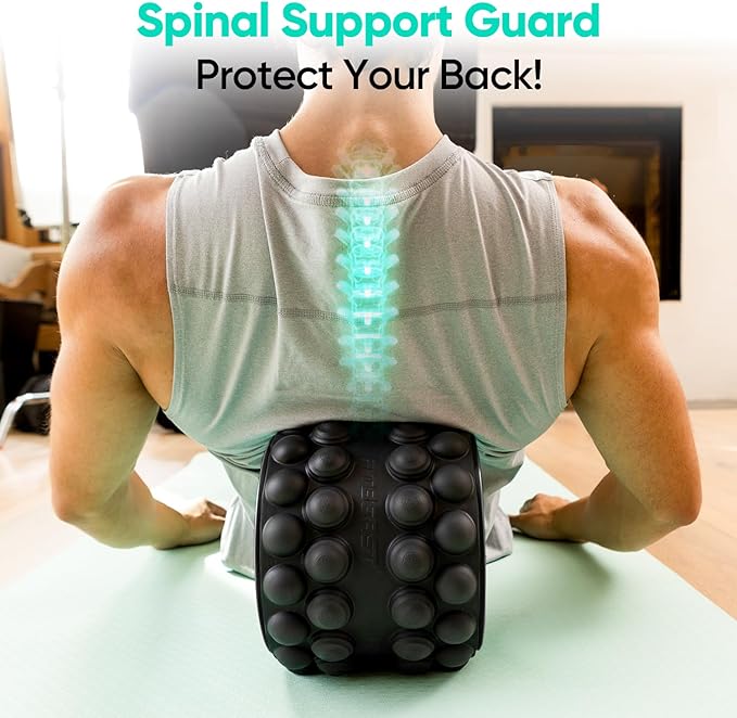FitBeast Back Roller, Back Wheel Foam Roller - Targeted Muscle Roller for Deep Tissue Massage, Back Stretcher - Bloomnest