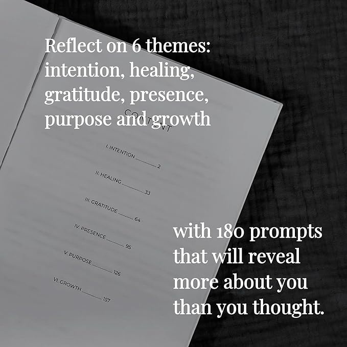 Guided Journal for Self-Discovery - 180 Undated Prompts for Gratitude, Healing, Personal Growth & Mindfulness - Wellness Journal for Emotional Clarity, Self Care & Mental Health Gift for Women & Men SOULVIA