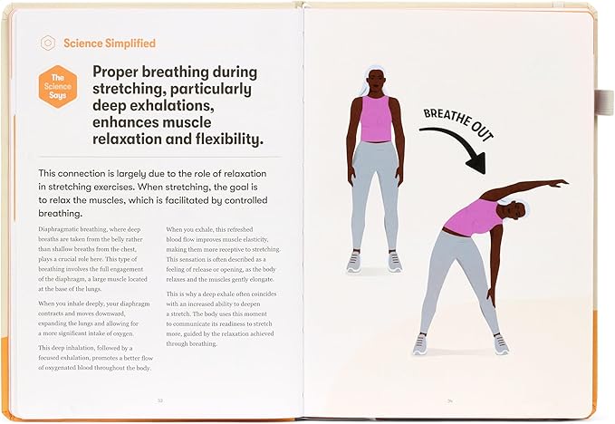 The Stretching Sidekick Journal by Habit Nest. Guided Stretching Routines to Keep You Flexible, Energized, and Live Comfortably. 66 Stretching Routines that only take 15-20 mins a day. Turn Motivation - Bloomnest