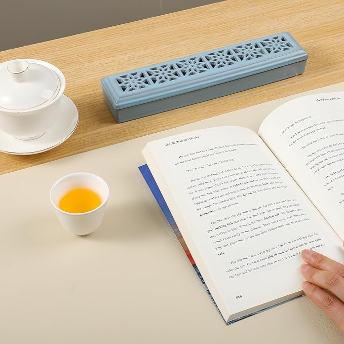 CEREMONY Incense Holder for Sticks，Ceramic Insence-Stick Holder Ash Catcher，Incense Holder Timkburner for Meditation Yoga Spa Room Decor