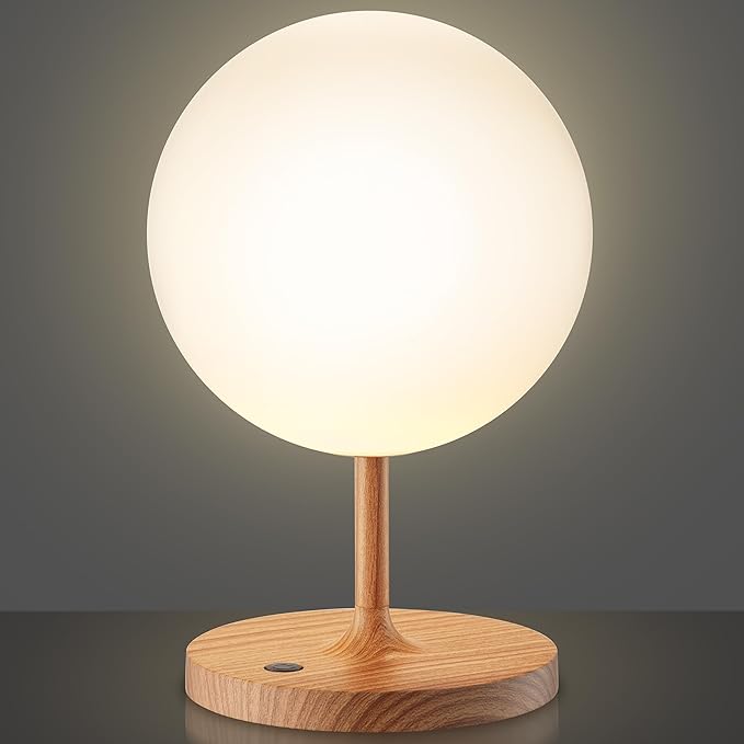 Cordless Lamp, 5000mAh Battery Operated Rechargeable Table Lamp with Power Bank, Touch Dimmable 3 Color Temperatures, IP44 Waterproof Shower Lamp for Kitchen, Bathroom, Indoor Or Outdoor Use 9.6in - Bloomnest