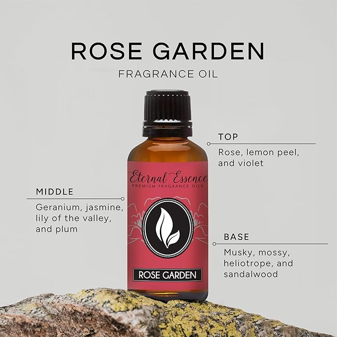 Eternal Essence Oils Rose Garden 30ml Premium Fragrance Oil - for Candle, Soap Making, Aromatherapy, Diffusers, Home Care, & Humidifiers EternalEssenceOils