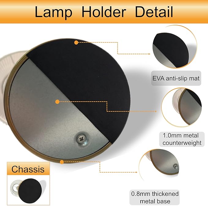 Cordless Table Lamp Rechargeable Vintage Gold-5000mAh Battery Operated Lamp for Decor, 2700K Stepless Dimming Touch Control Wireless Lamp for Bedroom, Living Room, Office, Dormitory - Bloomnest