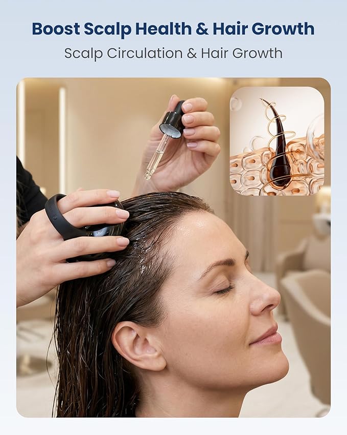 COMFIER Cordless Head Massager Scalp Massager Hair Growth with 3 kneading Modes,Waterproof Hair Massage with 8 Claws for Deep Cleansing,Body Cat Head Scratcher,Gift for Women,Men COMFIER
