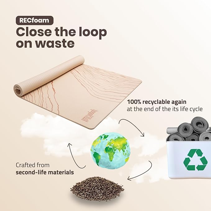 Large Yoga Mat (6'x4') – 1/4" & 1/2" Thick Exercise Mats for Home Workout, Extra Wide Workout Mats for Home Gym, Yoga, Pilates, Stretching, Floor & More