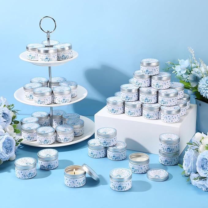 50 Pcs Baby Shower Party Favors Candles Lavender Scented Gender Reveal Gifts Bulk Candles for Favors Baby Shower Rustic Return Gifts(Elephant) - Bloomnest