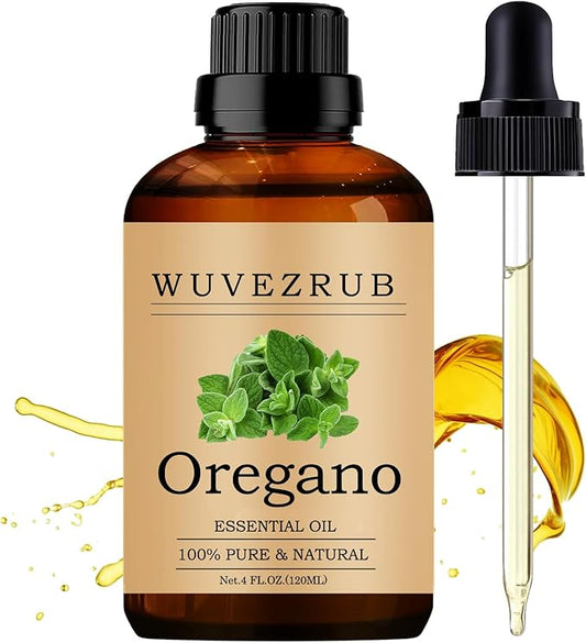 Oregano Essential Oils 120ML, 100% Pure and Natural Essential Oil for Aromatherapy Diffuser - 4 Fl Oz/Oregano WUVEZRUB