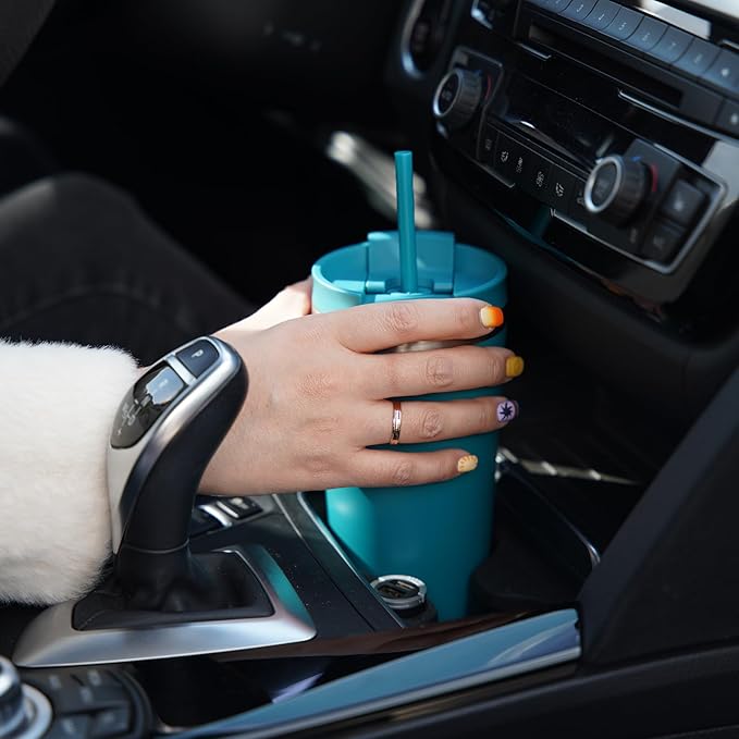 BJPKPK 22oz Stainless Steel Insulated Tumbler With lid And Straw Travel Coffee Thermal Tumblers Cup For Women And Men,Modern Blue - Bloomnest