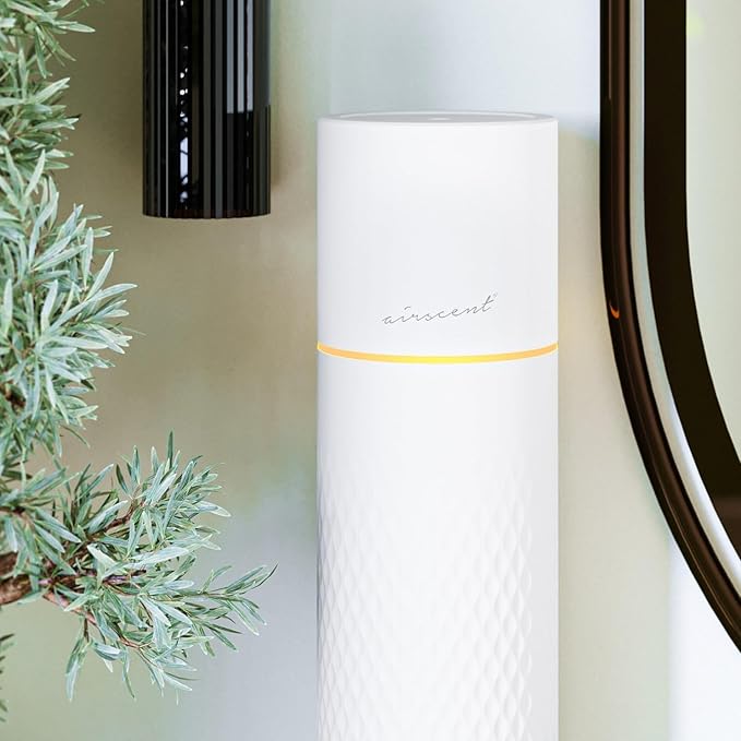 The AirScent Waterless Diffuser - Cold Air Scent Diffuser Oil Machine for Homes, Offices, Hotels and Spas - Aromatherapy Diffuser for Aesthetic Scenting - White - 4.05 Oz - Fragrance Oil Not Included - Bloomnest