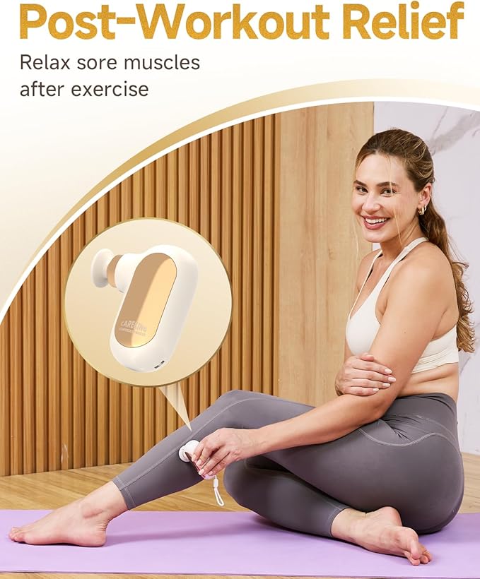 Mini Massage Gun Travel Size, Powerful Small Massage Gun Deep Tissue for Pain Relief, Muscle Massager for Neck Shoulder Thigh Scalp Quiet Pocket Massager with Carry Case - Bloomnest