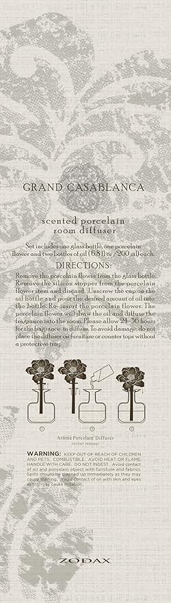 Zodax - Grand Casablanca Porcelain Diffuser - Peony - Bloomnest