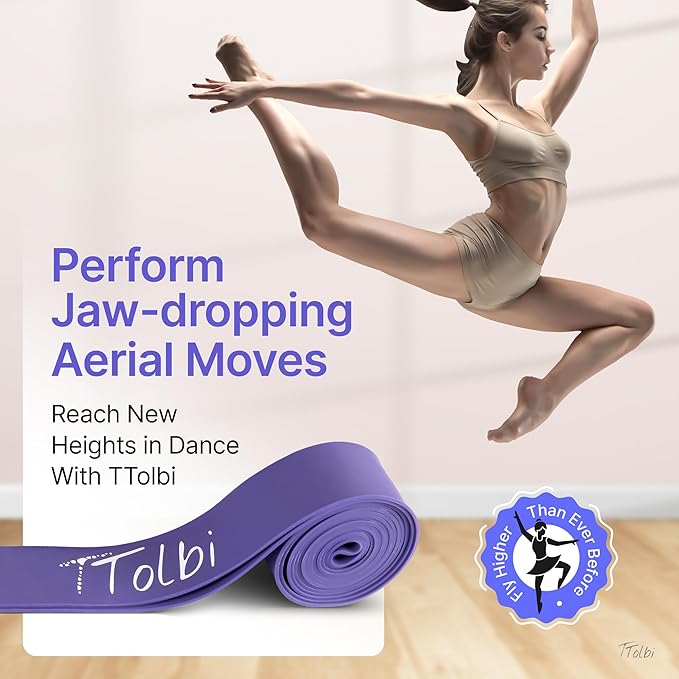 Premium Stretch Bands for Dancers - Flexibility & Ballet Stretching Band, Dance Equipment for Splits & Strength, Ideal Gifts for Ballet, Gymnastics, Cheerleading, Yoga and Pilates Training Stuff - Bloomnest