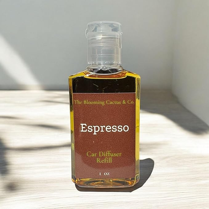 Car Air Freshener Hanging, Essential Oil Diffuser for Cars 1 OZ, Cute Car Accessories, C ar Air Freshener Refill, Long-Lasting Fragrance Refill, Car Diffuser Refill Made in USA | Espresso - Bloomnest