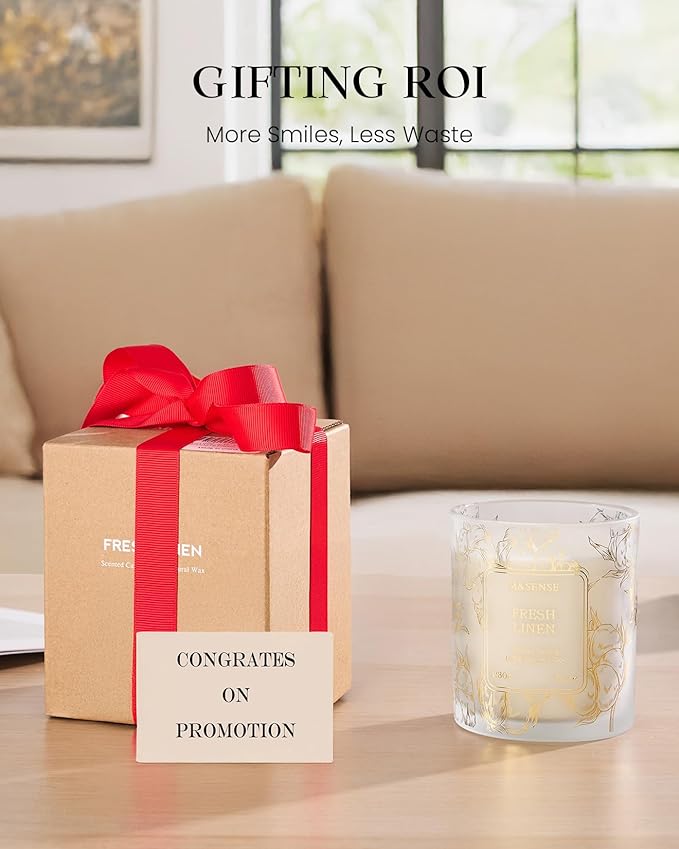 M&SENSE Ocean Scented Candles,Vegan Soy Candles,8.1oz 42-Hour Slow Burning Time,No Toxin Subtle Scented Home Fragrance for Summer Bathtub Aromatherapy Calming,Gifts for Women & Men - Bloomnest