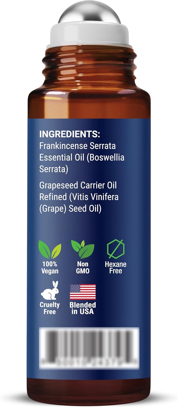 Frankincense Essential Oil Roll-On 10 ml - Pure, Natural Oil with Grapeseed for Aromatherapy & Skin Care - Nexon Botanics - Bloomnest