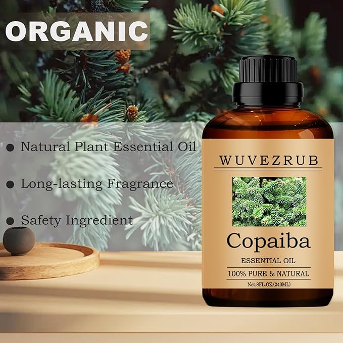 Copaiba Essential Oils, 240ML Pure and Natural Essential Oil for Aromatherapy Diffuser - Copaiba /8 Fl Oz - Bloomnest