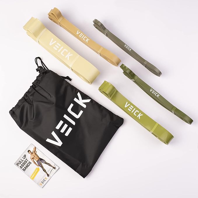 VEICK Resistance Bands for Working Out, Exercise Bands, Workout Bands, Pull Up Assistance Bands, Long Heavy Stretch Bands Set for Men and Women, Power Weight Gym at Home Fitness Equipment - Bloomnest