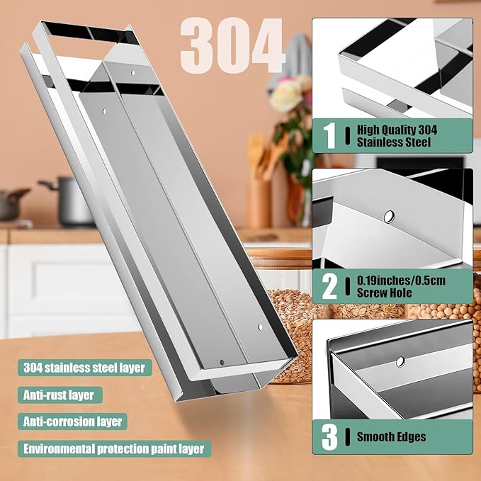 Lallisa 2 Pieces Stainless Steel Shelf Bathroom Shower Floating Shelves Wall Mounted Shower Caddy Basket Shelf Storage Organizer Shelves for Bathroom, Kitchen, Living Room (15.75 Inch/ 40 cm,Shiny) - Bloomnest