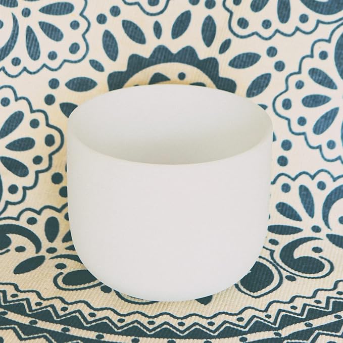 Hye-eun 8 Inch 432hz G Note Frosted Crystal Singing Bowl Throat Chakra for Healing With Heavy Duty Carrying Case for Meditation - Bloomnest