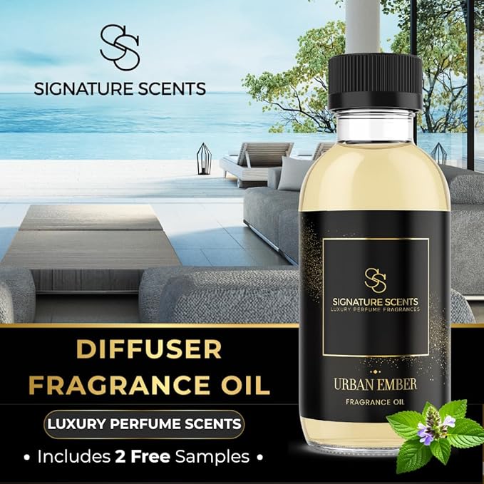 Luxury Hotel Inspired Fragrance Oils for Diffusers (4.05 Fl Oz, Urban Ember) - Bloomnest