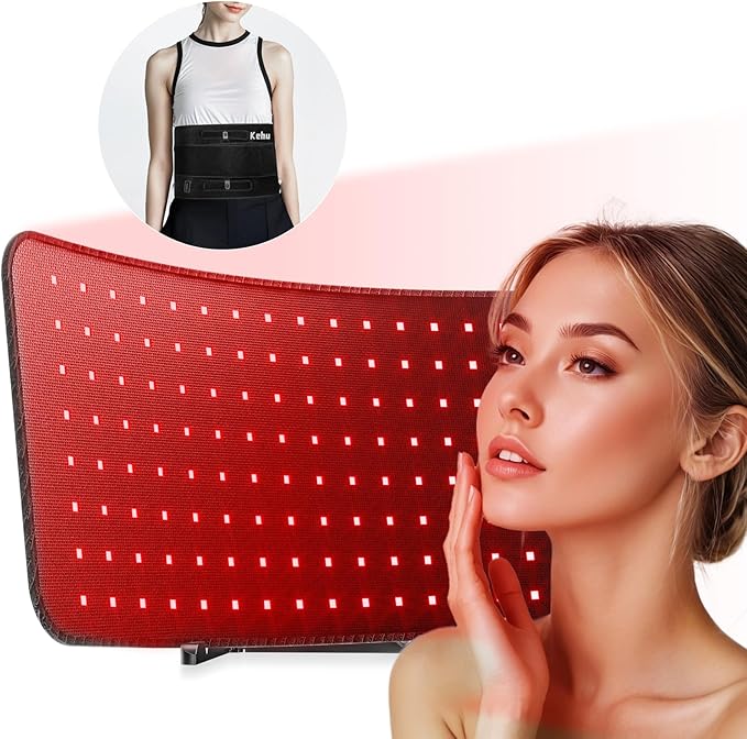 Red Light Therapy, 2 in 1 Red Light Therapy for Face and Body, 660nm and 850nm Infrared Light Therapy, Red Light Panel at Home for Pain, Skin, Back, Leg, Waist, Joints, Muscles KEHURedLightTherapySpecial