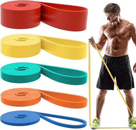 Resistance Bands, Pull Up Assist Bands - Workout Bands, Eexercise Bands, Long Resistance Bands Set for Working Out, Fitness, Training, Physical Therapy for Men Women