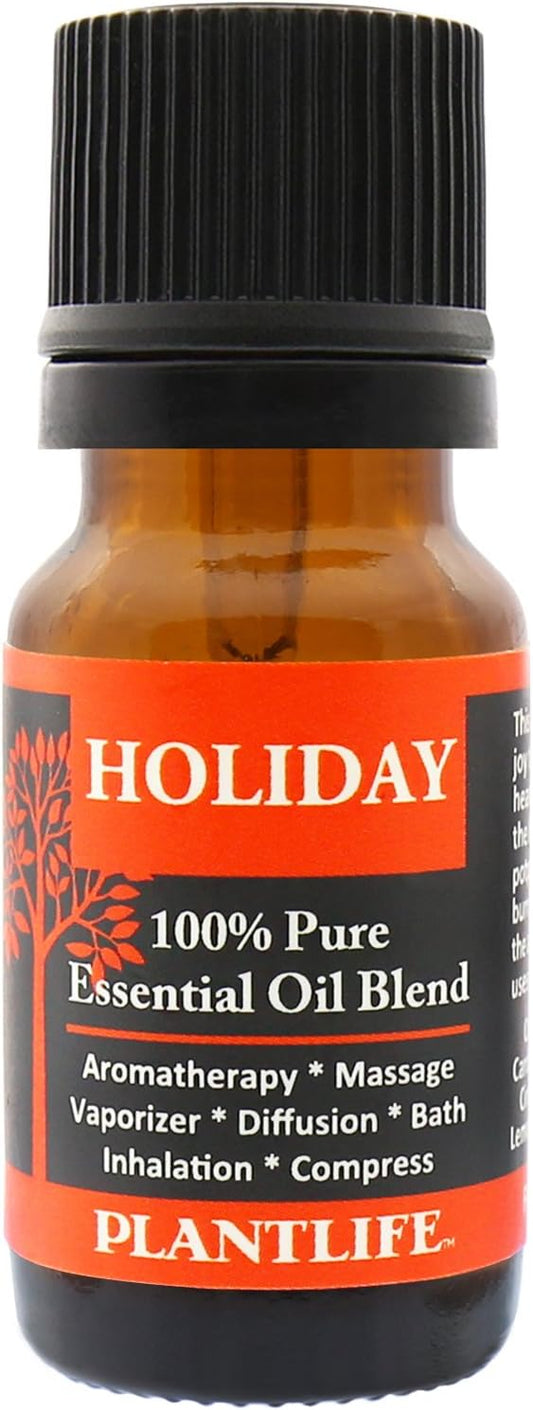 Plantlife Holiday Aromatherapy Essential Oil Blend - Straight from The Plant 100% Pure Therapeutic Grade - No Additives or Fillers - Made in California 10 ml - Bloomnest