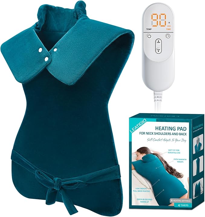 Heating Pad for Back, Valentines Day Gifts for Her, Extra Large Heat Pad for Full Body Relax, Electric Heated Wrap for Neck Shoulders, Anniversary & Birthday Gifts for Women Mom Grandma Sister Wife - Bloomnest