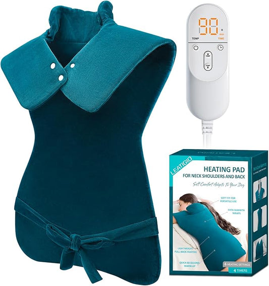 Heating Pad for Back, Valentines Day Gifts for Her, Extra Large Heat Pad for Full Body Relax, Electric Heated Wrap for Neck Shoulders, Anniversary & Birthday Gifts for Women Mom Grandma Sister Wife - Bloomnest