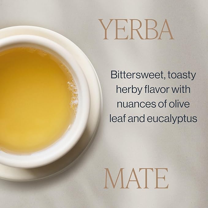 Rishi Tea Yerba Mate Tea - Organic, Pure Unsweetened Loose Leaf for High Energy & Caffeine, Enjoy Hot or Iced - 16 Ounces, 45+ Servings - Bloomnest