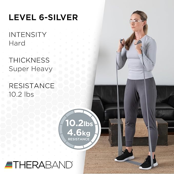 THERABAND Resistance Band, Black, Special Heavy, 50-Yard Roll, Latex Elastic Band for Exercise - Bloomnest