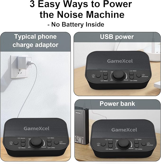 Portable Sound Machine, White Noise Machine with 38 Sounds & Dual Speakers, USB Charger, Timer & Memory - Magicteam Sleep Therapy, Noise & Sleep Machines for Baby, Kids, Adults Home Office Travel